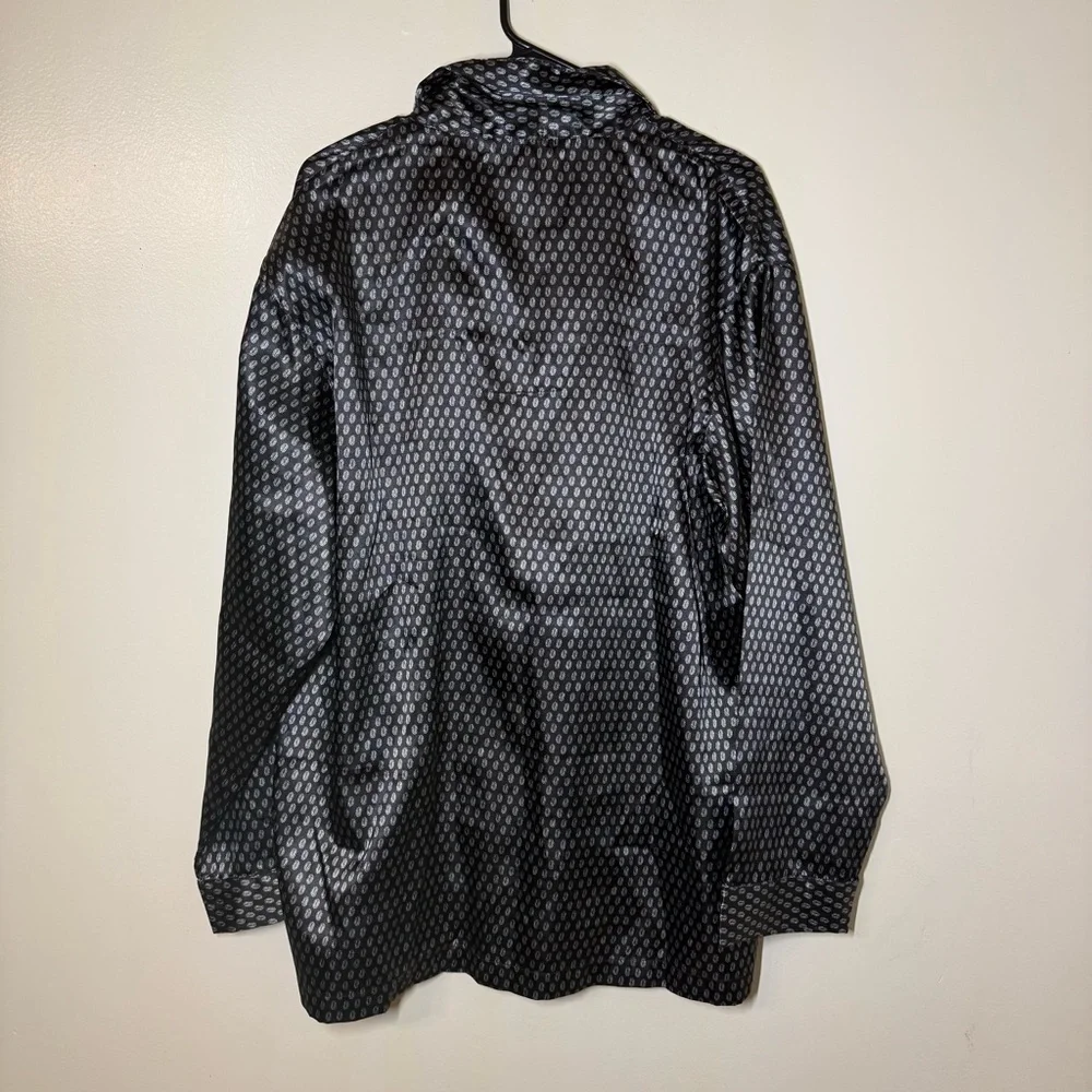 Alfani Men’s Black Paisley Long Sleeve Pajama Set - Picture 2 of 5